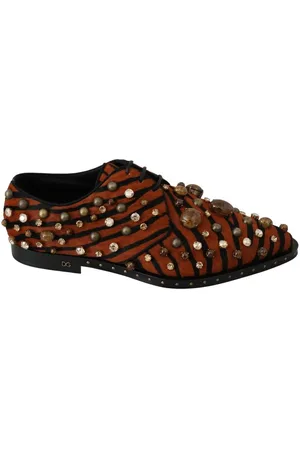 Dolce & Gabbana Prachtige Kristallen Geklede Schoenen In Dierenprint