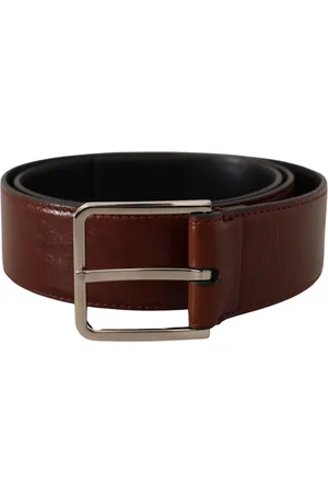 Dolce & Gabbana Kalf Lakleer Logo Taille Gesp Riem