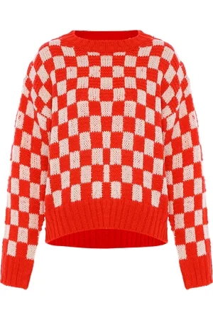 myMo Jumper Dames WIT ROOD GERUIT