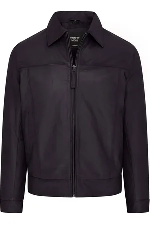 Infinity Heren Retro Klassiek Leren Harrington Bikerjack - Drammen