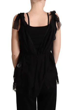 Dolce & Gabbana Kanten Trim Zijden Hemdje Tank Top