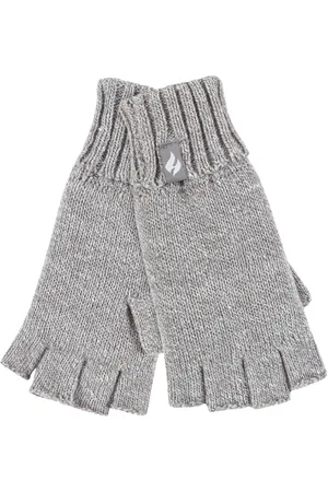 Heat Holders Solide gebreide vingerloze dameshandschoenen