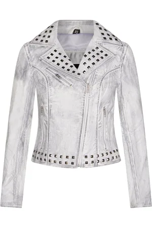 Infinity Gothic leren bikerjack voor dames met studs-Bilbao