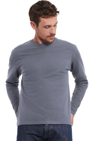 Russell Athletic Russell Heren Klassiek T-shirt met lange mouwen (Konvooi Grijs)