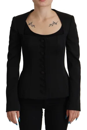 Dolce & Gabbana Slim fit jas met drukknopen met lange mouwen