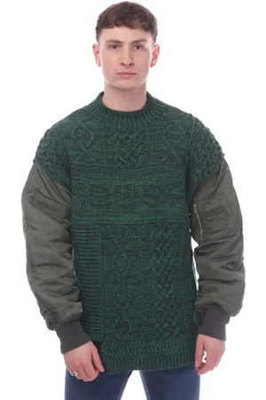 AMBUSH Heren Bomber Mouwen Crewneck Sweatshirt in