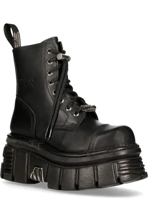 New Rock Lederen gevechtstorenlaarzen - M-NEWMILI083-S21
