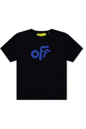 OFF-WHITE Off White Juniors rond T-shirt voor jongens in zwartblauw