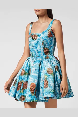 Philipp Plein Korte Jurk Pineapple Skies