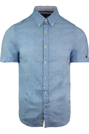 Tommy Hilfiger Heren Casual Blauw Overhemd