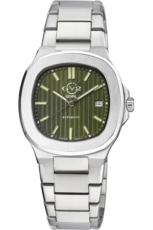 GV2 by Gevril Automatisch Herenhorloge Potente 18107 Zwitserse Automatisch Roestvrij Staal Lichtgevende Datum