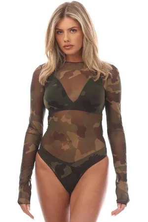 Heron Preston Damesbodysuit Camo Mesh in
