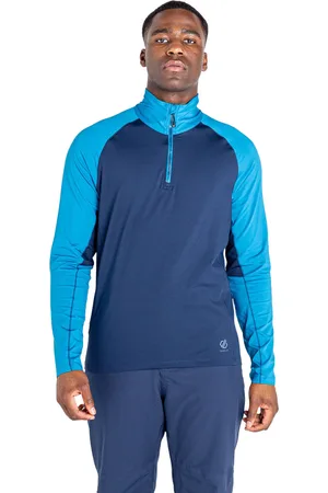 Dare 2B Heren Fuser Core Stretch Half Zip Thermo Top (Nightfall marine/donker methylblauw)