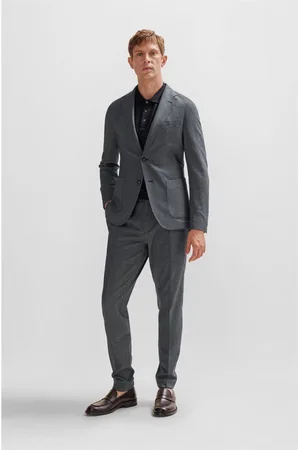 HUGO BOSS Heren L-Gee Slim-Fit broek in donkerblauw