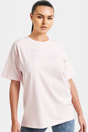 SikSilk Dames Geborduurd Boyfriend T-shirt in