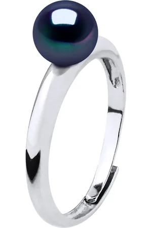 Diadema Rush Ring Verstelbare zoetwaterparels Round 6-7 mm Black 925