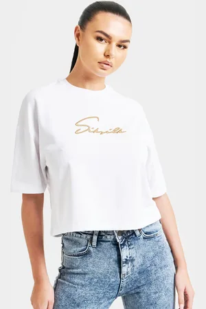 SikSilk Dames Signature Cropped T-shirt in
