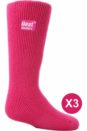 Heat Holders Set van 3 thermo wintersokken voor kinderen - Framboos