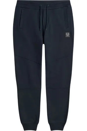 Belstaff Effen marineblauwe joggingbroek met manchetten