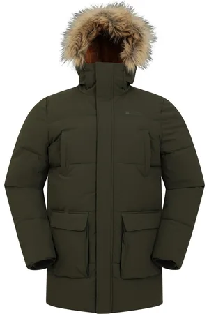 Mountain Warehouse Waterafstotende gewatteerde parka voor heren ( Groen)