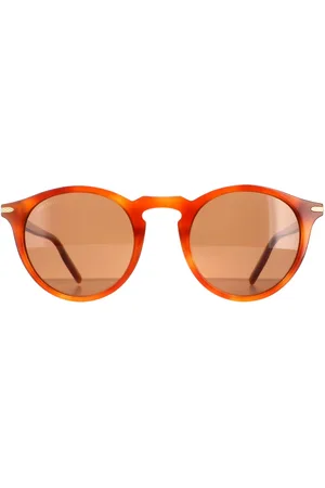 Serengeti Ronde unisex glanzende karamel mineraal gepolariseerde bestuurders raffaele