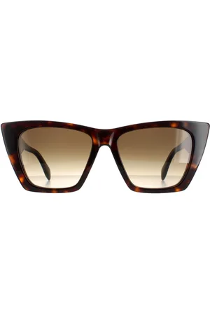 Alexander McQueen Cat Eye Dames Dark Havana Gradiënt AM0299S