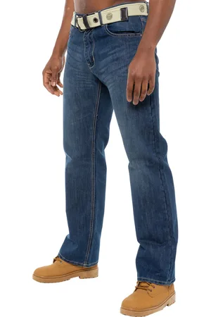 Enzo | Jeans met normale pasvorm en riem voor heren