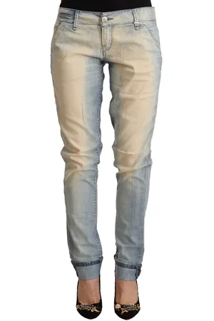 ACHT Gewassen Katoenen Skinny Denim Jeans Met Lage Taille