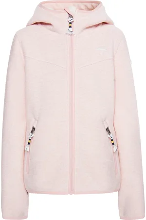 Schmuddelwedda Gebreide fleeceblouse met teddyvoering Meisjes Pastelroze melange