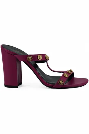 VERSACE Kalfsleren Sandalen Met Hoge Hak