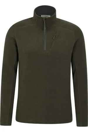 Mountain Warehouse Heren Ridge Half Zip Fleece Top (Khaki)