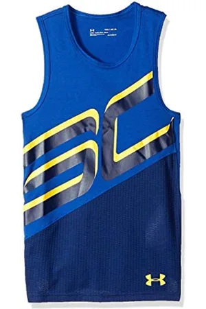 Under Armour Stephen Curry Ronde Hals Mouwloos Marineblauw Kinder Vest 1306222 400