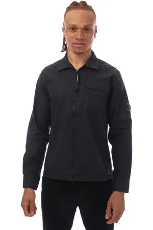 C.P. Company Herenoverhemd Organic Gabardine Zip in