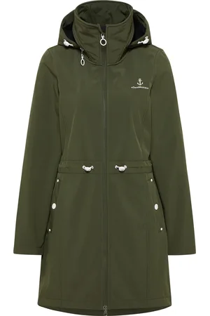Dreimaster Softshell jas 3MASTER Dames donkere olijf