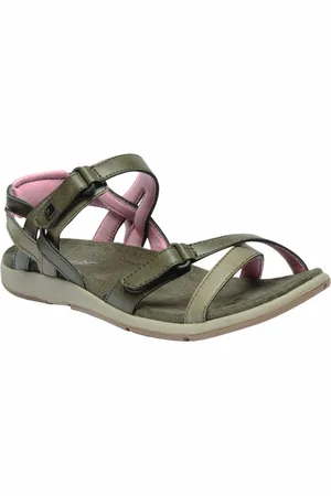 Regatta Grote Buiten Vrouwen/Dames Lady Santa Cruz Open Teen Sandalen (Walnoot/geel)