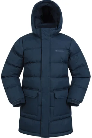 Mountain Warehouse Waterafstotende gewatteerde longline jas voor kinderen/Kinderen (Donkerblauw)