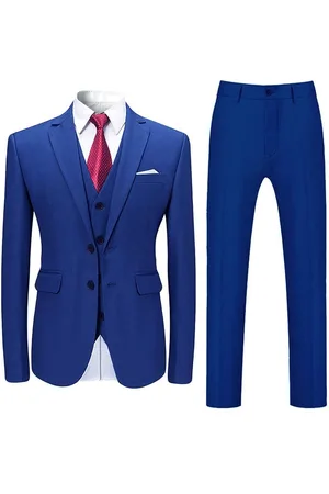 Allthemen 3-delig pak, slim-fit pak met twee knopen
