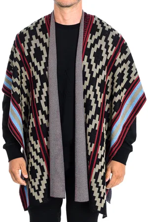 La Martina Mouwloze gebreide poncho voor tussen het seizoen RMS006-XC037 man