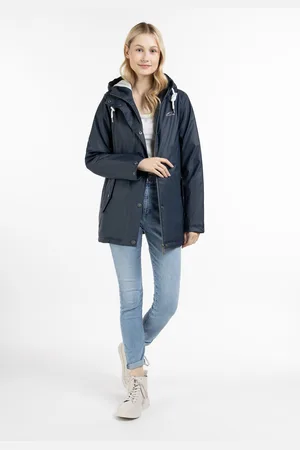 Icebound Gewatteerd regenjack stadsregen Dames marine
