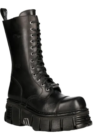 New Rock Unisex metalen zwarte techno bikerlaarzen - M-MILI211C-C1