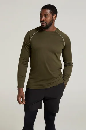 Mountain Warehouse Endurance T-shirt met lange mouwen voor heren (Donkere Khaki)
