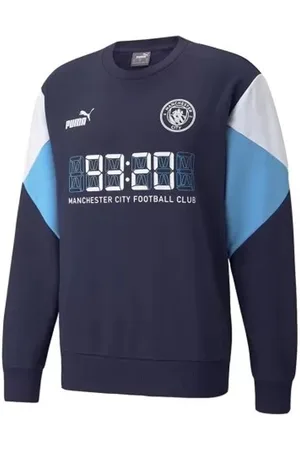 PUMA Manchester City Football Club Lange Mouw Crew Hals Heren Truien 764522 03