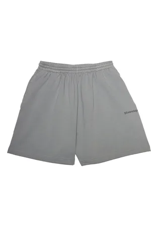 Balenciaga BB-logo geborduurde katoenen shorts in