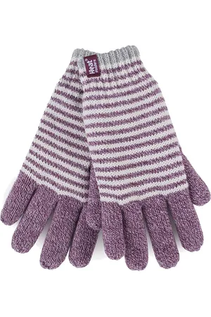 Heat Holders Gestreepte dameshandschoenen voor de winter - Rose (Oslo)