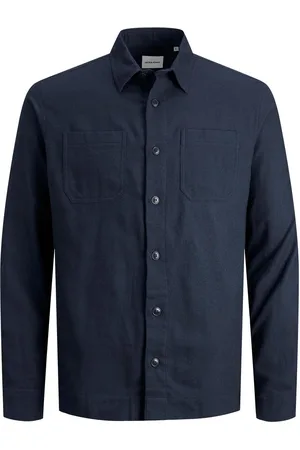 JACK & JONES Logan effen overhemd - Marineblauwe blazer