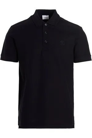 Burberry Branded Circle Logo Coal Blue Polo Shirt
