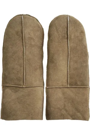 Infinity Dames Tan Echte Echte Schapenvacht Suède Wanten Warme Handschoenen