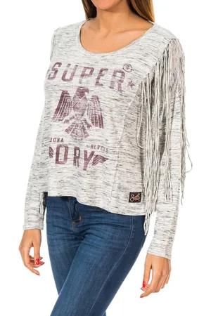 Superdry Colorado Franje G60000GN Sweater met lange mouwen voor dames