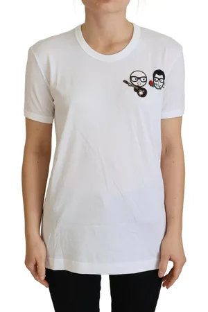 Dolce & Gabbana Prachtig Katoenen T-shirt Met Ronde Hals