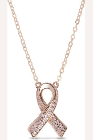 Luxenter Halskæde, 925 sterlingsølv, annleof og pink zirkonia med 18K rosaguldbelagt finish